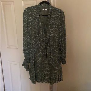Isla green long sleeve dress